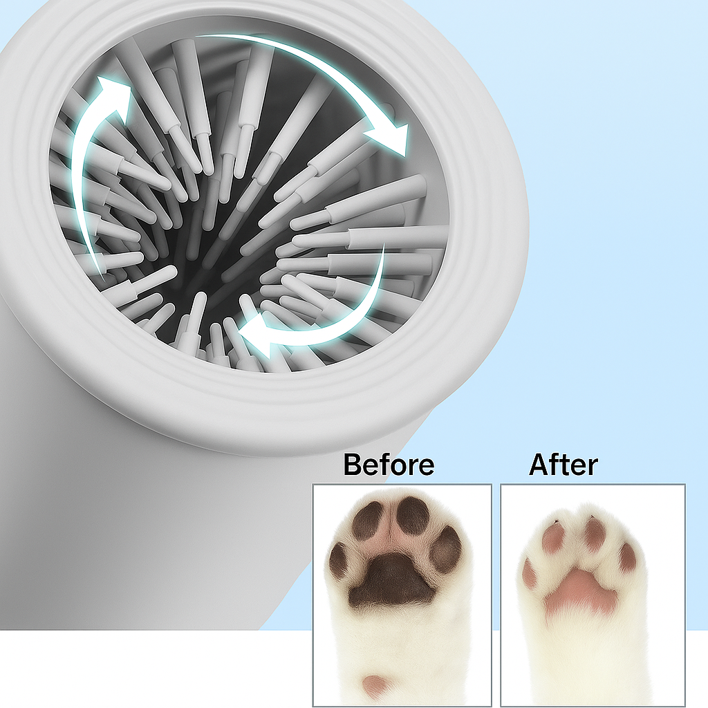 Electric Pet Paw Cleaner – Automatic Dog & Cat Paw Washing Cup (USB Rechargeable